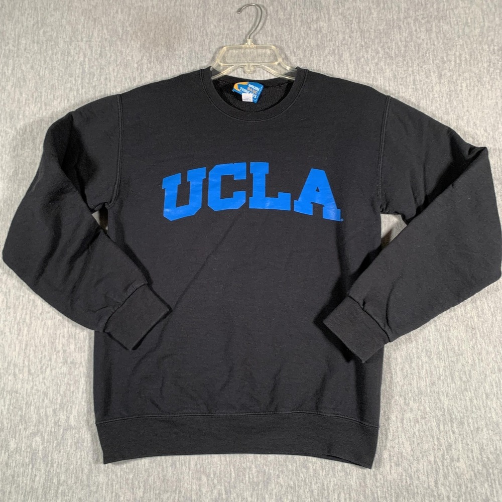 UCLA Bruins Sweater Mens Small Black‎ Blue NCAA College Crewneck Sweatshirt